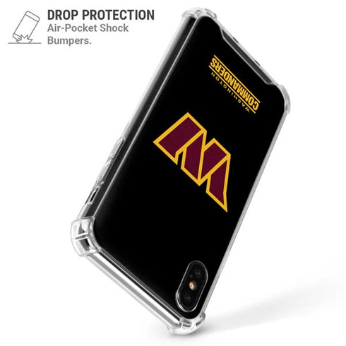 NFL Washington Commanders Black Background iPhone XS Max Clear Case